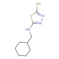 Chemical structure of 5-[(cyclohexylmethyl)amino]-1,3,4-thiadiazole-2-thiol - CSSB00011292874