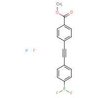Chemical structure of potassium methyl 4-{2-[4-(difluoroboranyl)phenyl]ethynyl}benzoate fluoride - CSSB03437861083