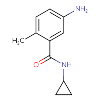 Chemical structure of 5-amino-N-cyclopropyl-2-methylbenzamide - CSSB00011448509
