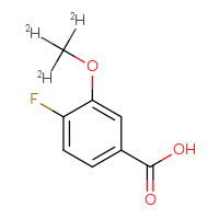 Chemical structure of 4-fluoro-3-(²H₃)methoxybenzoic acid - CSSB02495351087