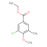 Chemical structure of ethyl 3-chloro-4-methoxy-5-methylbenzoate - CSSB00044814937
