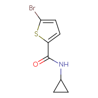 Chemical structure of 5-bromo-N-cyclopropylthiophene-2-carboxamide - CSSB00000155667