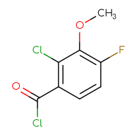 Chemical structure of 2-chloro-4-fluoro-3-methoxybenzoyl chloride - CSSB00135266428