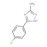Chemical structure of 5-(4-chlorophenyl)-3-methyl-1H-1,2,4-triazole - CSSB00011270750