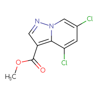 Chemical structure of methyl 4,6-dichloropyrazolo[1,5-a]pyridine-3-carboxylate - CSSB03437846770