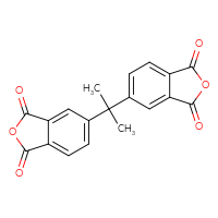 Chemical structure of 5-[2-(1,3-dioxo-1,3-dihydro-2-benzofuran-5-yl)propan-2-yl]-1,3-dihydro-2-benzofuran-1,3-dione - CSSB00102617592