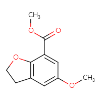 Chemical structure of methyl 5-methoxy-2,3-dihydro-1-benzofuran-7-carboxylate - CSSB00029237538