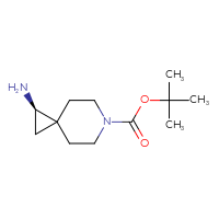 Chemical structure of tert-butyl (1R)-1-amino-6-azaspiro[2.5]octane-6-carboxylate - CSSB21044544830