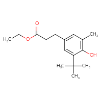 Chemical structure of ethyl 3-(3-tert-butyl-4-hydroxy-5-methylphenyl)propanoate - CSSB00121571220