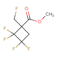 Chemical structure of methyl 2,2,3,3-tetrafluoro-1-(fluoromethyl)cyclobutane-1-carboxylate - CSSB06614252123