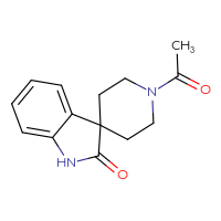 Chemical structure of 1'-acetyl-1,2-dihydrospiro[indole-3,4'-piperidin]-2-one - CSSB01095732504