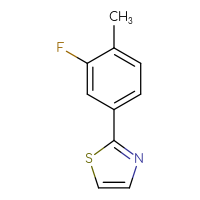 Chemical structure of 2-(3-fluoro-4-methylphenyl)-1,3-thiazole - CSSB00013348354