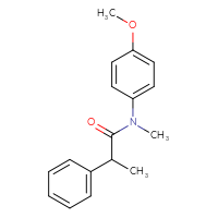 Chemical structure of N-(4-methoxyphenyl)-N-methyl-2-phenylpropanamide - CSSB01412357008