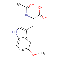 Chemical structure of (2S)-2-acetamido-3-(5-methoxy-1H-indol-3-yl)propanoic acid - CSSB00020641988