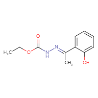 Chemical structure of N'-[(1E)-1-(2-hydroxyphenyl)ethylidene]ethoxycarbohydrazide - CSSB00051121809
