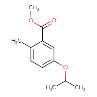 Chemical structure of methyl 2-methyl-5-(propan-2-yloxy)benzoate - CSSB00010747636