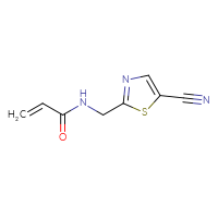 Chemical structure of N-[(5-cyano-1,3-thiazol-2-yl)methyl]prop-2-enamide - CSSB06680305006