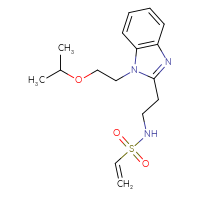 Chemical structure of N-(2-{1-[2-(propan-2-yloxy)ethyl]-1H-1,3-benzodiazol-2-yl}ethyl)ethene-1-sulfonamide - CSSB21332050726