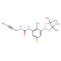 Chemical structure of 3-(but-2-yn-1-yl)-1-[5-fluoro-2-methyl-3-(4,4,5,5-tetramethyl-1,3,2-dioxaborolan-2-yl)phenyl]urea - CSSB21245995982