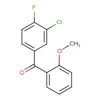 Chemical structure of (3-chloro-4-fluorophenyl)(2-methoxyphenyl)methanone - CSSB00003374748