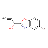 Chemical structure of 1-(5-bromo-1,3-benzoxazol-2-yl)prop-2-en-1-ol - CSSB21246427203
