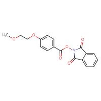 Chemical structure of 1,3-dioxo-2,3-dihydro-1H-isoindol-2-yl 4-(2-methoxyethoxy)benzoate - CSSB00133015752