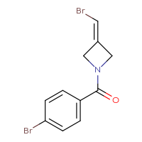 Chemical structure of 1-(4-bromobenzoyl)-3-(bromomethylidene)azetidine - CSSB02490829962
