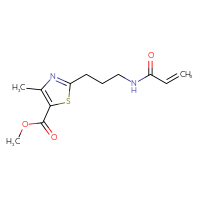 Chemical structure of methyl 4-methyl-2-[3-(prop-2-enamido)propyl]-1,3-thiazole-5-carboxylate - CSSB21332166841
