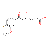 Chemical structure of 6-(4-fluoro-3-methoxyphenyl)-4,6-dioxohexanoic acid - CSSB21432508134