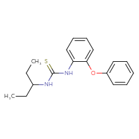 Chemical structure of 3-(pentan-3-yl)-1-(2-phenoxyphenyl)thiourea - CSSB02103113139