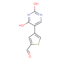 Chemical structure of 4-(2,4-dihydroxypyrimidin-5-yl)thiophene-2-carbaldehyde - CSSB00010140048