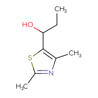 Chemical structure of 1-(2,4-dimethyl-1,3-thiazol-5-yl)propan-1-ol - CSSB00014331703