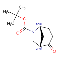 Chemical structure of rac-tert-butyl (1R,5S)-2-oxo-6-azabicyclo[3.2.1]octane-6-carboxylate - CSSB20620689397