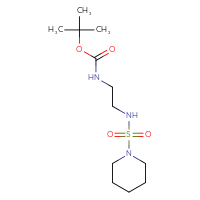 Chemical structure of tert-butyl N-{2-[(piperidine-1-sulfonyl)amino]ethyl}carbamate - CSSB00104558480