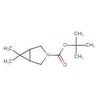 Chemical structure of tert-butyl 6,6-dimethyl-3-azabicyclo[3.1.0]hexane-3-carboxylate - CSSB00010256464