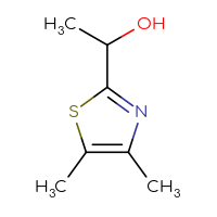 Chemical structure of 1-(4,5-dimethyl-1,3-thiazol-2-yl)ethan-1-ol - CSSB00011857327