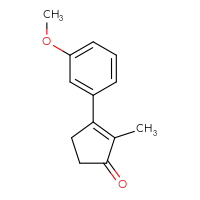 Chemical structure of 3-(3-methoxyphenyl)-2-methylcyclopent-2-en-1-one - CSSB02469941368