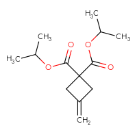 Chemical structure of 1,1-bis(propan-2-yl) 3-methylidenecyclobutane-1,1-dicarboxylate - CSSB20621654829