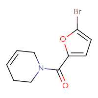Chemical structure of 1-(5-bromofuran-2-carbonyl)-1,2,3,6-tetrahydropyridine - CSSB00013247138