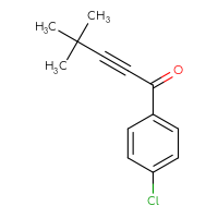 Chemical structure of 1-(4-chlorophenyl)-4,4-dimethylpent-2-yn-1-one - CSSB02496446285