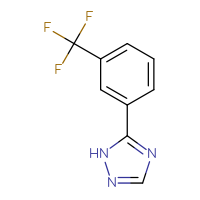 Chemical structure of 5-[3-(trifluoromethyl)phenyl]-1H-1,2,4-triazole - CSSB02461045675