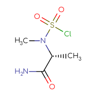 Chemical structure of (2R)-2-[(chlorosulfonyl)(methyl)amino]propanamide - CSSB06378071224