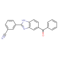 Chemical structure of 3-(5-benzoyl-1H-1,3-benzodiazol-2-yl)benzonitrile - CSSB06633776457