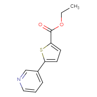 Chemical structure of ethyl 5-(pyridin-3-yl)thiophene-2-carboxylate - CSSB00010169409