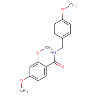 Chemical structure of 2,4-dimethoxy-N-[(4-methoxyphenyl)methyl]benzamide - CSSB00047321858