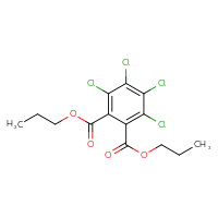 Chemical structure of 1,2-dipropyl 3,4,5,6-tetrachlorobenzene-1,2-dicarboxylate - CSSB00000044077
