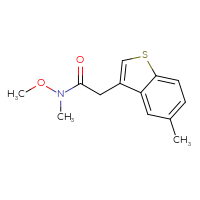 Chemical structure of N-methoxy-N-methyl-2-(5-methyl-1-benzothiophen-3-yl)acetamide - CSSB01395047677
