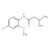 Chemical structure of N-(4-chloro-2-methoxyphenyl)-3-methylbutanamide - CSSB01994323918