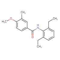 Chemical structure of N-(2,6-diethylphenyl)-4-methoxy-3-methylbenzamide - CSSB00104330212