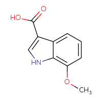 Chemical structure of 7-methoxy-1H-indole-3-carboxylic acid - CSSB00000049021